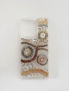 Assorted <b>Glass</b> Bugle Bead Sequin Clear TPU Cellphone Rear Case Set Handcrafted Cellular Mobile Smartphone Back Cover <b>Protector</b> - Product Image 2