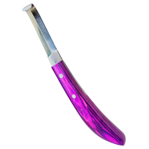 Couteau professionnel de haute qualité en acier inoxydable pour le soin des sabots, manche en bois violet, pour chevaux, chèvres, moutons - Outil manuel pour ferrailleurs 1 - Product Image 1