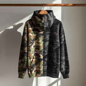 Sweat à capuche pour homme imprimé 100% coton, molleton lourd personnalisé - Product Image 3