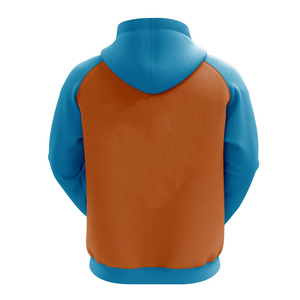 Sweat à capuche personnalisé pour homme, coupe oversize, bicolore, style streetwear, avec cordon de serrage et poche kangourou - Product Image 4