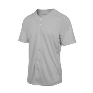 Maillot de baseball personnalisé pour homme, manches courtes, boutons sur le devant, évacuation de l'humidité, imprimé, 100% polyester, coupe classique, toutes saisons - Product Image 4