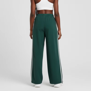 Pantalon de jogging évasé 100 % coton pour femme, taille mi-haute avec cordon de serrage, poches latérales, anti-plis, idéal pour le sport et les loisirs (vente en gros) - Product Image 2