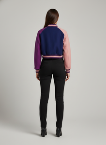 New Arrival Team Wear <b>Women's</b> Cropped Varsity <b>Jackets</b> Made of Wool Baseball & College Team Crop Top Varsity <b>Jacket</b> for <b>Women</b> - Product Image 4