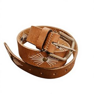 Ceinture décontractée vintage en cuir de vachette marron de haute qualité, avec boucle en acier poli, écologique, respirante, imperméable et légère – Meilleure vente - Product Image 5