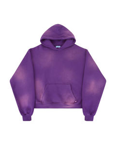 Sweat à capuche décontracté en molleton épais 100 % coton, couleur noir délavé, avec fermeture éclair, style streetwear, confort quotidien - Product Image 6