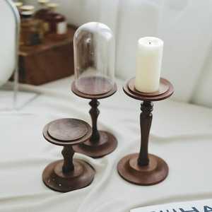 Farmhouse Decorative Handmade Heat Resistant Embossed Design Wood <b>Candle</b> <b>Stand</b> for Home & Wedding Gifts - Product Image 1