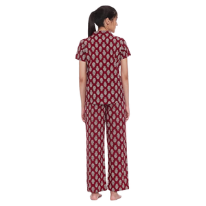 Pijamas de Manga Corta para Mujer, 100% Algodón, Transpirables, de Secado Rápido, con Cintura Elástica - Product Image 2