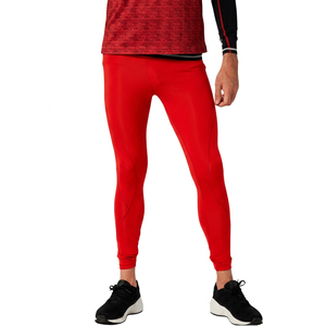 Leggings de Compresión Negros para Hombre, de Cintura Elástica, Color Sólido, Material de Spandex y Poliéster - Product Image 2