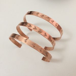 Pure Copper Healing <b>Bracelet</b> With Engraved Artistic Pattern Handmade Fashion Accessory For Couples - Product Image 6