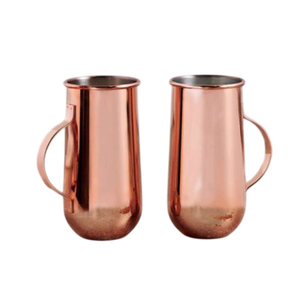 Hot Selling Premium Handcrafted Pure Copper Moscow Mule <b>Mug</b> <b>Set</b> Hammered Finish Solid Copper Beer <b>Mug</b> for Cocktails and Barware - Product Image 2
