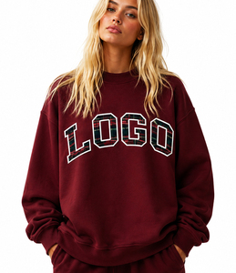 High Quality Custom Logo Print <b>Vintage</b> Unisex <b>Oversized</b> 100% Cotton Eco-Friendly Winter Autumn Mock Neck Pullover <b>Sweatshirt</b> - Product Image 4