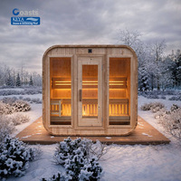 Sauna Pod Bersertifikasi ETL CSA Kayu Cedar Merah Thermo Pine Panoramic Smart WiFi 240V 60Hz DDP Amerika Utara Cottage Ski