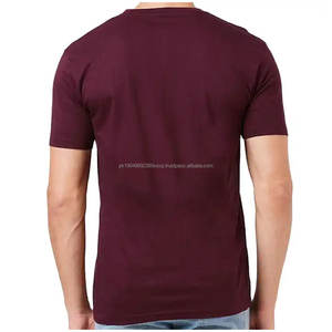 Camiseta Básica de Cuello Redondo para Hombre, 100% Algodón, de Alta Calidad, con Etiqueta Privada, al por Mayor - Product Image 5