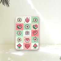 Tuiles à cils en acrylique personnalisées, magnétiques, rectangulaires, carrées, avec motifs diamant, cœur, fleur, pastèque, pour artistes en extension de cils