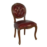 Chaises de salle à manger en cuir Chaise de restaurant en bois Chaises d'appoint baroques pour salon Salle à manger Meubles de maison et de restaurant