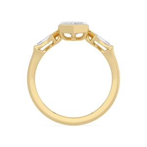 Anillos de compromiso de diamantes cultivados en laboratorio, solitario de tres piedras, biselado, medio biselado, corte escalonado de moda, súper elegante, corte bala, marquesa, para mujer - Product Image 6