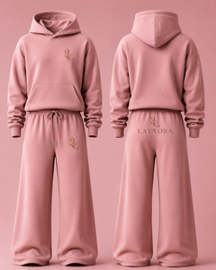Ensemble décontracté unisexe hiver personnalisé : sweat à capuche uni et short large en coton 100% avec broderie 3D, épais et écologique - Product Image 1