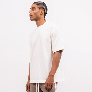 Vêtements et accessoires 2026 – T-shirt homme en molleton 100 % coton, manches courtes, coupe oversize, respirant - Product Image 4