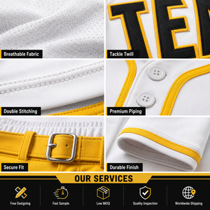 Custom <b>Baseball</b> Uniform Set with Team Jersey Pants and Cap Embroidered Personalized Club Sportswear Wholesale Supplier - Product Image 4
