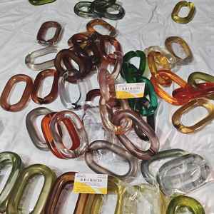 Arte Decorativo de Pared con Eslabones de Resina, Cadena de Eslabones Acrílicos Modernos, Decoración del Hogar, Eslabones de Cadena Hechos a Mano en Colores Personalizados - Product Image 3