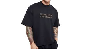 OEM Plain Cotton Men's Vintage Eco-Friendly T-Shirt Manufacturer Oversized Drop Shoulder Custom Embroidery Patch Acid Wash - Product Image 5