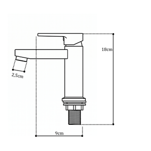 Grifo de Lavabo Monomando de Agua Fría Cromado de Plástico ABS de Diseño Moderno para Baño, Montado en Cubierta, Venta al por Mayor KSLA-06 KSN Vietnam - Product Image 4