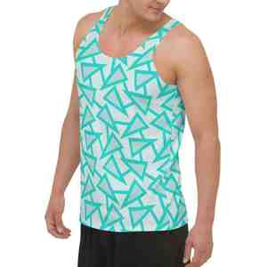 Débardeurs de sport personnalisés pour hommes à séchage rapide, pour l'entraînement et la course, avec impression par sublimation, vente en gros - Product Image 1