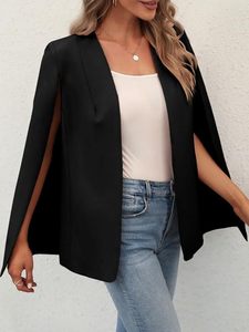 Womens <b>Cape</b> Blazer Split Sleeve Open Front Casual Jacket <b>Coat</b> Workwear - Product Image 3