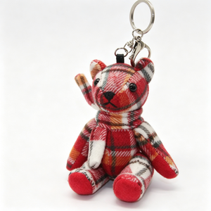 Porte-clés ours en peluche personnalisé, petit ours à carreaux, pendentif de sac en forme d'ours en peluche, mini porte-clés ours en peluche - Product Image 5