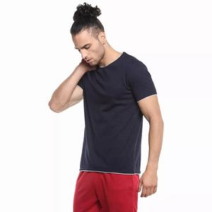 Hot Selling Men's Casual T-Shirt 100% Cotton Breathable Geometric Pattern Short Sleeve Best Quality Fashionable Wholesale Tee - Product Image 6