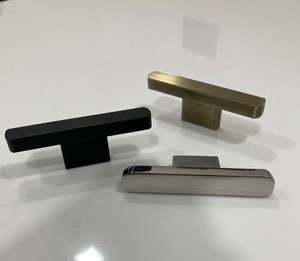 Perilla de armario de acero inoxidable y oro satinado moderno, manijas de zinc Premium para puerta, ventana, hogar, oficina, muebles de Hotel, uso de vidrio - Product Image 3