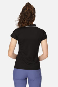Vêtements décontractés d'été en polyester/coton de haute qualité avec logo imprimé personnalisé, coupe régulière confortable, noir uni, pour femmes, tricoté - Product Image 4