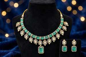 Juego de Collar y Aretes de Latón Plateado en Plata de Primera Calidad, Multicolor, para Mujer, Moderno, para Fiestas, Bodas, Aniversarios - Product Image 5