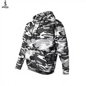 Camo Printed <b>Lined</b> Long Sleeve 100% Cotton Fleece Pullover <b>Hoodies</b> for <b>Men</b> Custom Color & Size Industry Direct Sales Best Price - Product Image 2
