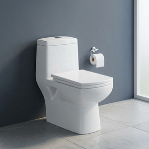 WC monobloc en céramique à siphon haute performance avec design ergonomique de la cuvette pour l'infrastructure hôtelière professionnelle - Product Image 2