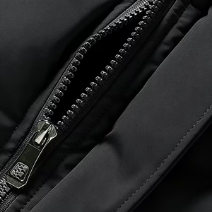 Nouvelle arrivée : Doudoune unisexe personnalisée à col montant, fermeture éclair, rembourrage épais en polyester, toile imperméable, coupe décontractée - Product Image 4