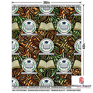 Fabricant de Tissus Imprimés Wax Africains Personnalisés de Qualité Supérieure, Fournisseur OEM ODM de Textiles Ankara pour Anniversaires Universitaires et Conventions - Product Image 1