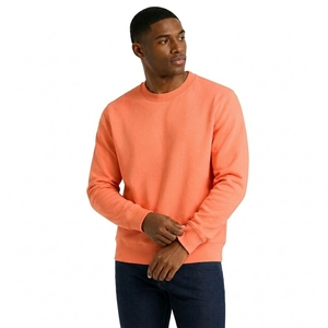 Sudadera Unisex Naranja de Cuello Redondo, Corte Regular, Bordada con Estampado Personalizado, Tejida, Informal, para Invierno - Product Image 3