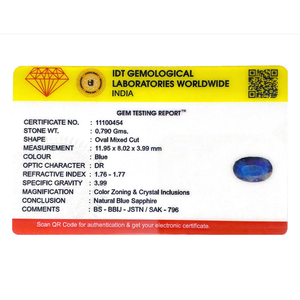 Loose 3.95 Ct Sky Blue Lab Created Sapphire Gemstone for Fine Jewelry 6mm Height - Product Image 4