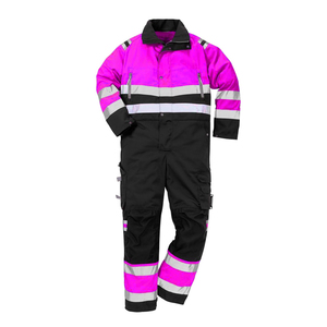 Breathable And Fabric Cotton Men High Quality Safety Coverall With Needle Detection Durable Reflective Working - Product Image 1