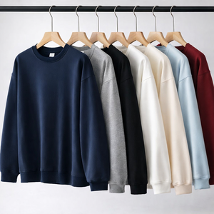 Sweat-shirt col rond oversize en coton pour homme, manches longues, 330 g/m², vente en gros - Product Image 1