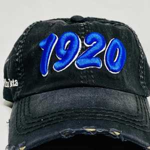 หมวกแก๊ปยีนส์สีดำ Zeta Phi Beta 1920 ปักลายสีน้ำเงิน หมวกเบสบอลสำหรับชมรมนักศึกษา สายปรับได้ สไตล์ลำลองสำหรับผู้หญิง - Product Image 5