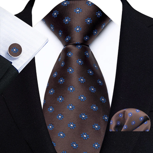 Ensemble de cravates en soie verte avec motif à pois, tissage jacquard, pour tenue professionnelle - Product Image 4