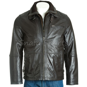Chaqueta de piel auténtica de alta calidad hecha a medida al por mayor para hombre, abrigo de invierno con forro de piel auténtica, ropa exterior cálida clásica. - Product Image 2