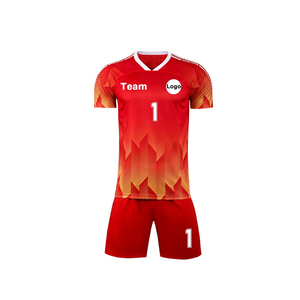 Conjunto de Uniformes de Fútbol para Hombre, 100% Poliéster, Transpirable, Antibacterial, de Secado Rápido, con Pantalones Cortos, para Verano - Product Image 2