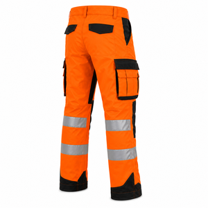 Pantalones de Trabajo de Seguridad Reflectantes de Alta Visibilidad, Resistentes al Fuego, para Minería, Color Sólido, Poliéster Industrial - Product Image 4