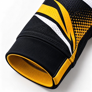 เสื้อฮอกกี้น้ำแข็ง SINEWY SPORTS แขนยาวสำหรับผู้ชาย ผ้าโพลีเอสเตอร์ 100% ระเหยเหงื่อได้ดี ป้องกันแบคทีเรีย สีดำ ทอง ขาว ชุดทีม - Product Image 4