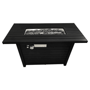 Tavolo con Braciere da Esterno in Acciaio, 63,5 cm (H) x 106,7 cm (L), con Coperchio, Braciere Resistente per Uso Esterno - Product Image 4