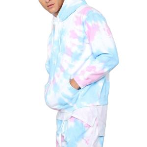 Conjunto de Chándal con Capucha para Hombre, Estampado Tie Dye, Lavado, Manga Larga, Sudadera y Pantalones Casuales, Color Degradado, Transpirable, Ropa de Invierno - Product Image 6