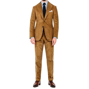 Winter New Arrival Brown Worsted Breathable Single Breasted Plus Size British Style Men's Suits <b>Blazer</b> <b>Sets</b> Groom Dinner Prom - Product Image 5